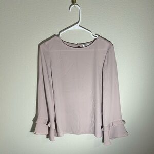Rebecca Minkoff Light Pink Ruffle Sleeve Blouse